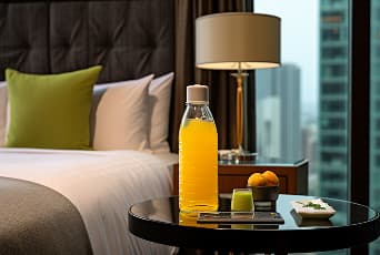 Juice bottle nightstand